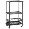 10 Pole Fishing Rod Holder Fishing Rack Cart Organizer with Wheels for Garage