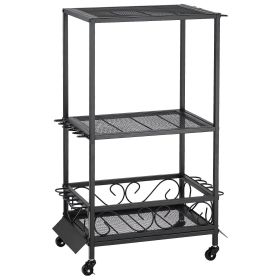 10 Pole Fishing Rod Holder Fishing Rack Cart Organizer with Wheels for Garage