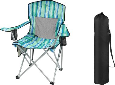 Camping Chair, Portable Folding Outdoor Chair With Armrests, Cup Holder And Carrying Bag, Foldable Chair For Camping, Beach And More. Multiple Colours (Option: MC)
