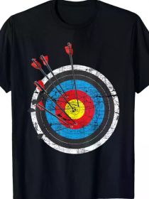 Archery Target - Archer Bowman Bow Hunting Bowhunter T-Shirt, Couple Clothing 2025 Family T-ShirtFamily T-Shirt (Color: Black, size: XL)